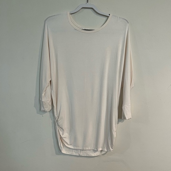 Zenana Ruching It Up Top Cream S - Picture 1 of 8